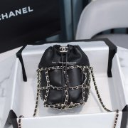 2021香奈儿CF新款口盖包方胖子chanel金属球woc水
