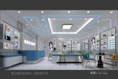 河南焦眼镜店室内装修设计	定制眼镜展柜