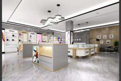 山西临汾眼镜店装修设计 小眼镜店展柜的色彩选择