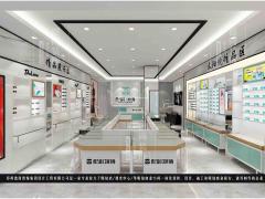 小型眼镜店形象背景墙装修效果图 小型眼镜店内部摆设布置设计图