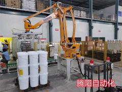 码垛机器人化工行业箱子及桶装物料码垛案例