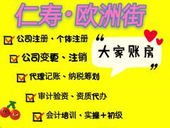 仁寿代理记账找那家专业