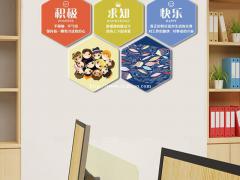 济南制作六边形企业文化墙贴公司背景墙办公室励志标语会议室墙面