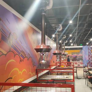 街边韩式烤肉店抽油烟机净化器风机风管加工安装