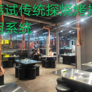 街边韩式烤肉店抽油烟机净化器风机风管加工安装