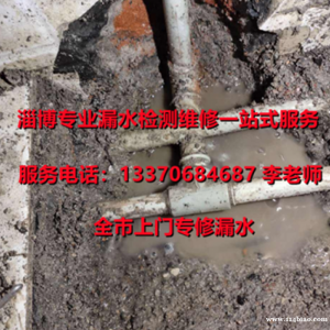 淄博专业测漏精准定位，管道漏水检测，水管查漏水