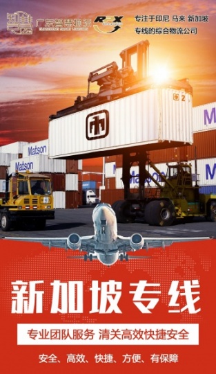 广州到新加坡海运门到门运输