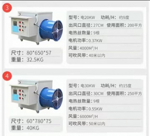 养殖设备大功率暖风机