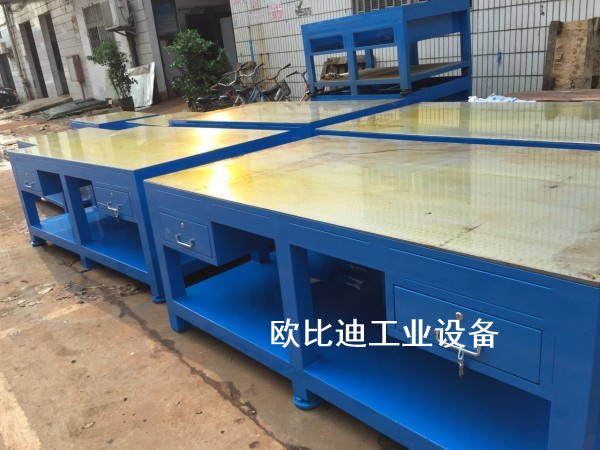 工作台操作台生产商_铁板焊接维修台_二抽双门钳工工具台耐敲打