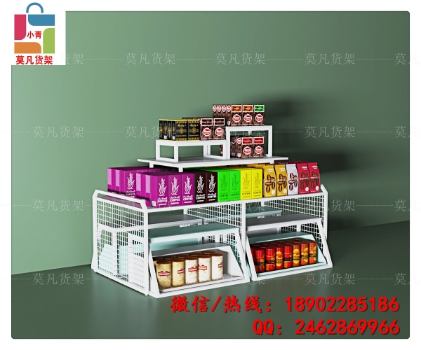 贵州饰品展柜 百货货架升级设计组合层次分明