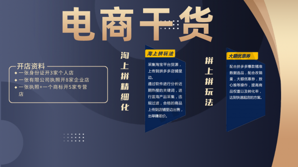 拼多多无货源新手开店教学，互联网电商运营孵化技术更新！