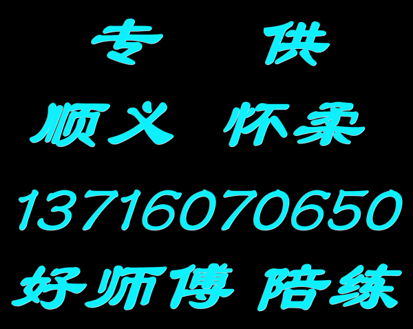 顺义好师傅陪练公司免费接送