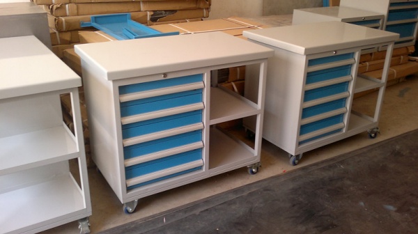车间工具柜，重型储物柜，钢板工作台