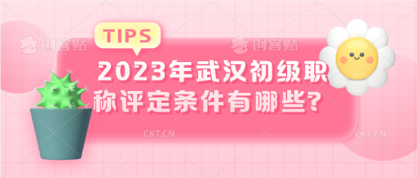 2023年武汉初级职称评定条件有哪些？