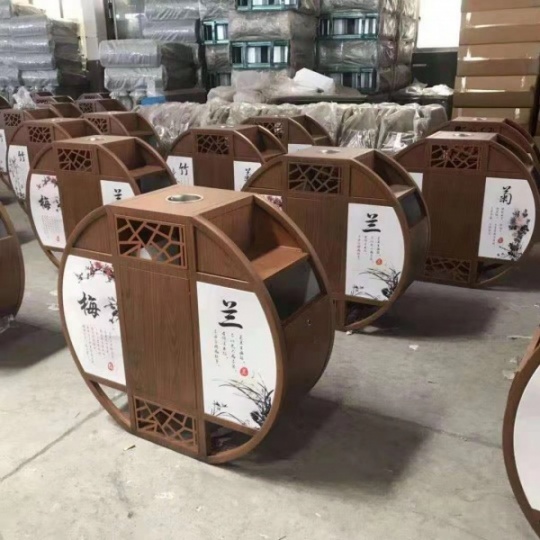 石家庄户外垃圾桶防腐木垃圾桶环保垃圾桶厂家