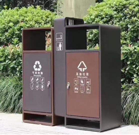 西安环保垃圾桶防腐木垃圾桶景区垃圾桶厂家