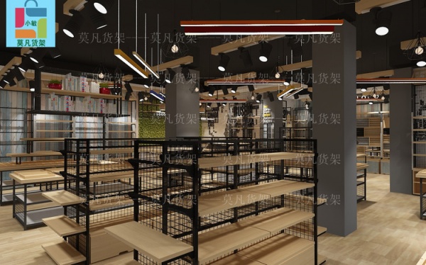 白城新零售精品百货店中岛柜陈列架-莫凡货架销售厂家