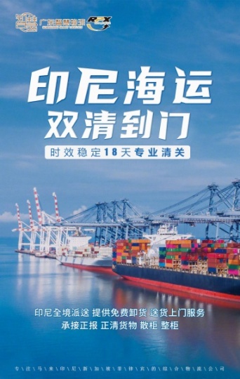 深圳电商物流运输到印尼海运双清服务