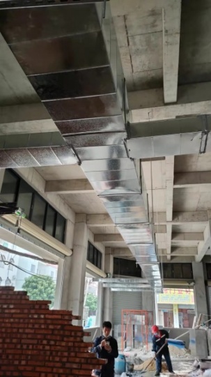 越秀区自助烤肉店大厅排油烟管道制作安装抽风机排烟系统