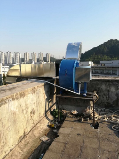深圳油烟管道厨房抽油烟风机韩式自助烤肉店排油烟设备设计改效果