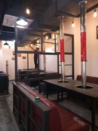 深圳炭火烤肉店抽油烟风机油烟机更换烧烤排油烟系统油烟管道制作