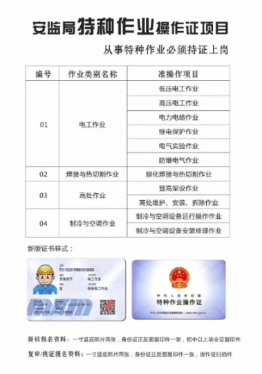 重庆电工证**怎么报名电工证怎么复审