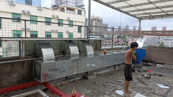 东莞市商用厨房排烟新安装改造油烟风机净化器设备