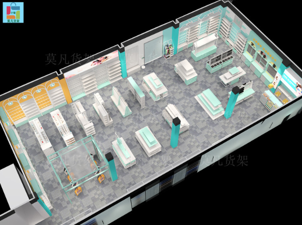 长春百货店货架-莫凡货架厂家供货-文具店展示架定位升级
