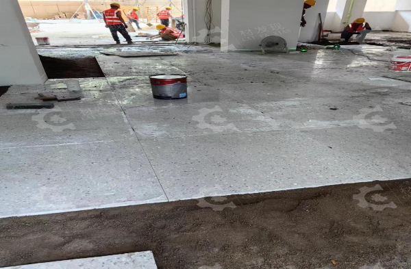 预制水磨石地砖铺贴房地产售楼处骨料水磨石