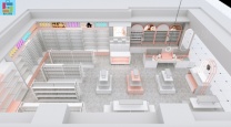 舟山文具店中岛柜整店输出-莫凡货架生产厂家