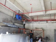 排油烟风机油烟管道制作韩式自助炭火烤肉店上排烟安装