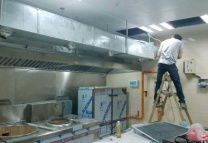 饭店厨房抽油烟机安装维修油烟定制日式炭火烤肉店下排烟设计安装