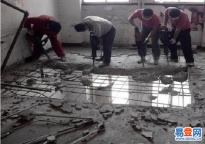 北京室内拆除施工 切割开门施工现场