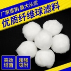 硝化毛球 改性纤维球滤料 外观淡黄色吸附除油效果好截污性能强